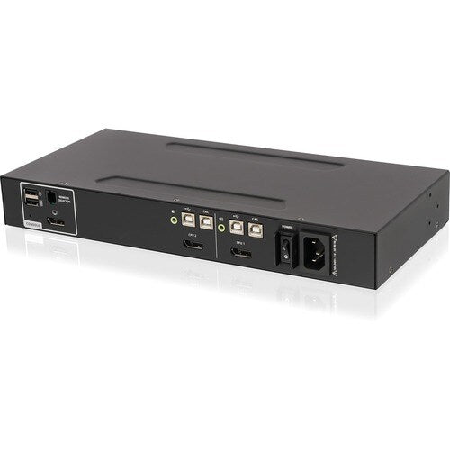 CONMUTADOR KVM DE 2 PUERTOS CON VISUALIZACIÓN ÚNICA, AUDIO Y SOPORTE CAC