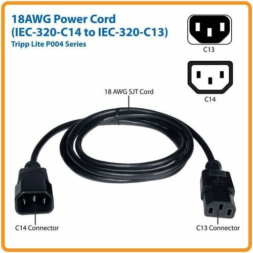 Rallonge d'alimentation Tripp Lite P004-006 - Pour ordinateur, imprimante, serveur