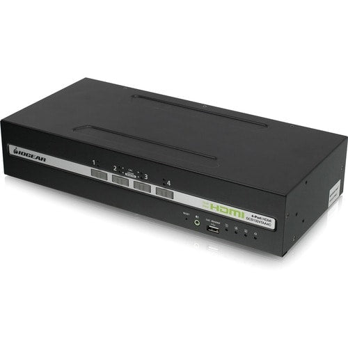 Conmutador KVM seguro HDMI de 4 puertos con doble vista y audio CAC PP4.0 TAA