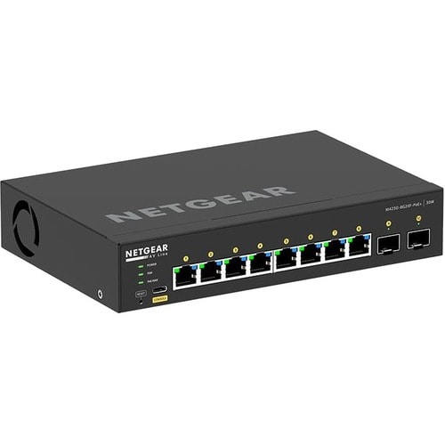 Commutateur de bureau entièrement géré AV LINE M4250-8G2XF-POE+
