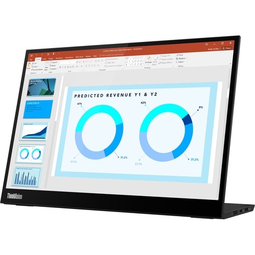 Lenovo ThinkVision M14d 14\" Class LED Monitor - 16:10 - Raven Black