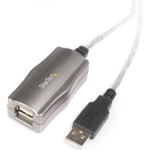 StarTech.com Cable de Extensión Activo USB 2.0 de 15 pies - M/H - Extienda de manera confiable la di