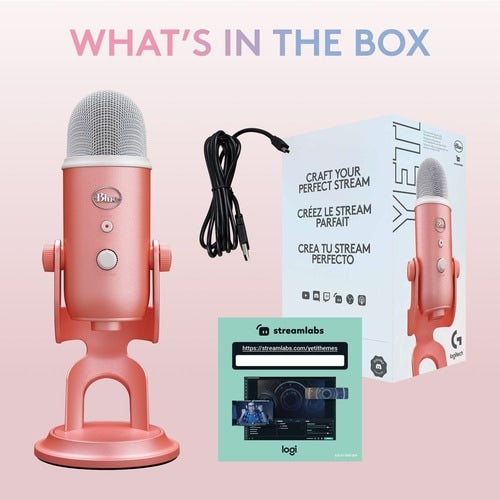 Micrófono con cable Blue Yeti - Amanecer rosa