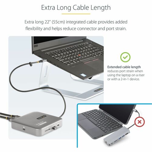Adaptador multipuerto USB-C 2X 4K 60 Hz HDMI/USB 10 GBPS HUB/100 W PD