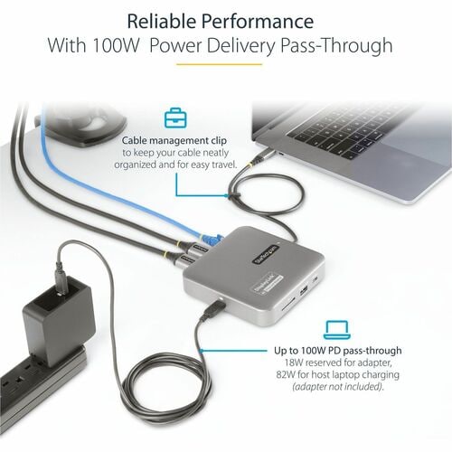 Adaptador multipuerto USB-C 2X 4K 60 Hz HDMI/USB 10 GBPS HUB/100 W PD