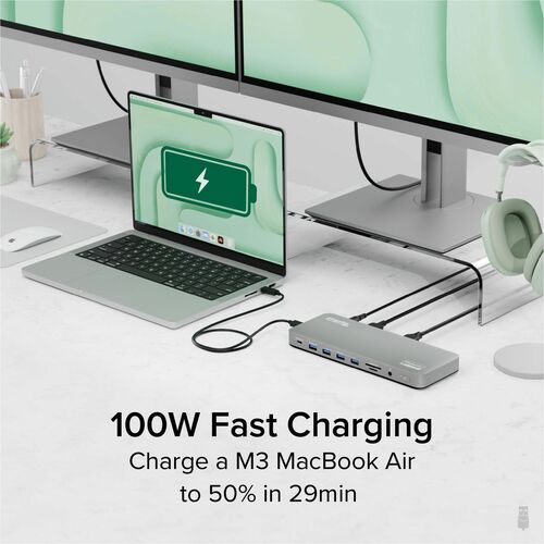 Station d'accueil USB-C pour ordinateur portable Plugable, double écran