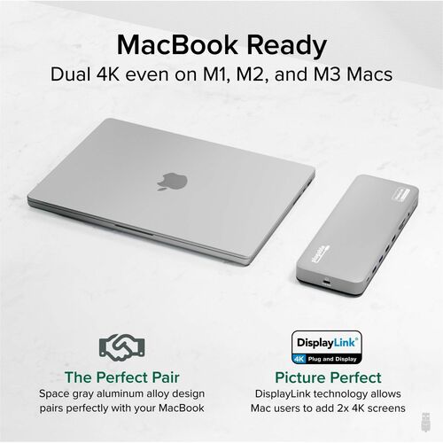 Station d'accueil USB-C pour ordinateur portable Plugable, double écran
