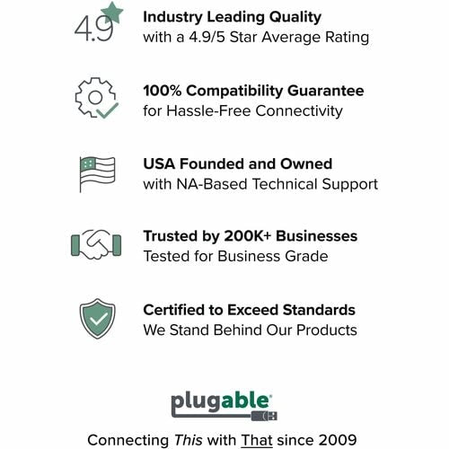 Station d'accueil USB-C pour ordinateur portable Plugable, double écran