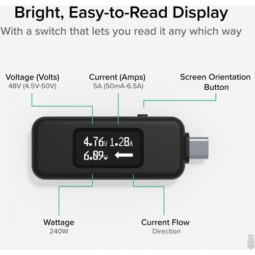 TESTEUR DE MESURE DE PUISSANCE USB-C 240 W TESTEUR DE MESURE DE PUISSANCE USB-C ENFICHABLE