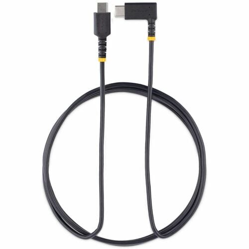 StarTech.com 6ft (2m) USB C Charging Cable Right Angle, 60W PD 3A, Hea