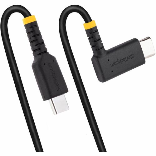 Câble de charge USB-C coudé StarTech.com de 30 cm (1 pi), 60 W PD 3 A, H
