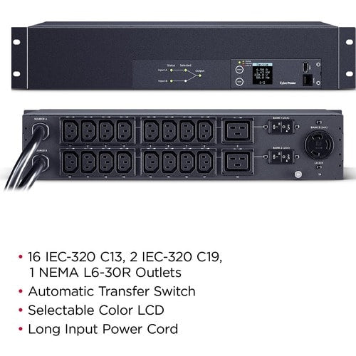 Cyber Power CyberPower Metered ATS PDU PDU24007 19-Outlets PDU - Meter