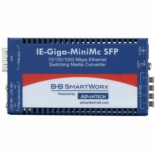 Convertidor de medios miniatura Advantech de 10/100/1000 Mbps con LFPT - 1 x Red (RJ