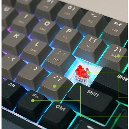 TECLADO NANO COMPACTO KALIBER GAMING USB/INALÁMBRICO MECHLITE
