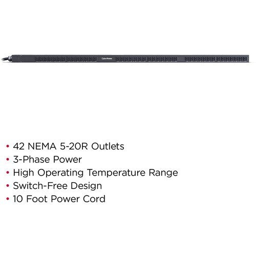 Cyber Power CyberPower PDU13101 42-Outlets PDU - NEMA L21-20P - 42 x N