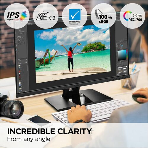 Moniteur LED Full HD ViewSonic Professional VP2456 24 pouces - 16:9 - Noir