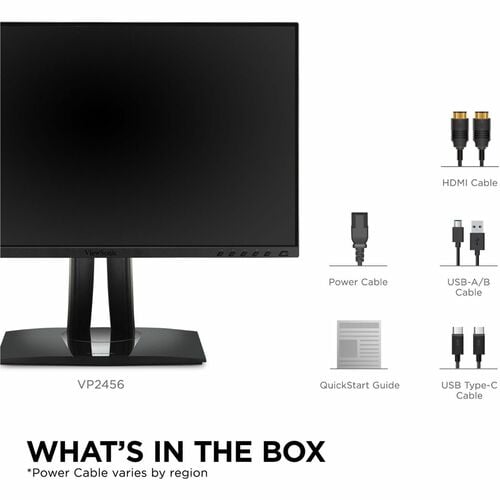 Moniteur LED Full HD ViewSonic Professional VP2456 24 pouces - 16:9 - Noir