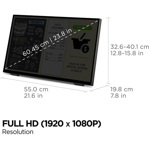 ViewSonic TD2465 24\" Class LCD Touchscreen Monitor - 16:9 - 7 ms