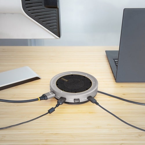 ALTAVOZ DE CONFERENCIA USB-C MINI DOCK ADAPTADOR MULTIPUERTO PORTÁTIL