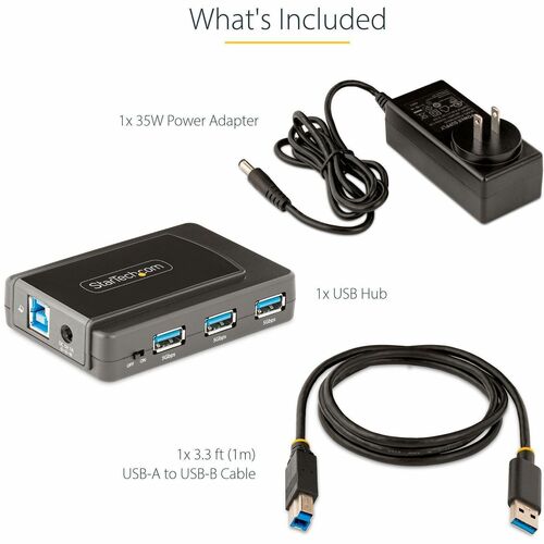 StarTech.com 7-Port USB Hub, USB 3.0 5Gbps, USB-A to 7x USB