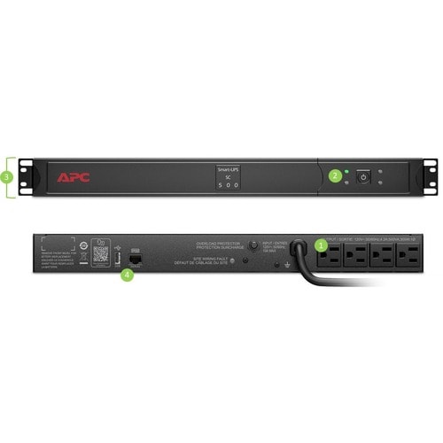 Onduleur montable en rack APC by Schneider Electric Smart-UPS 500 VA - Rack 1U