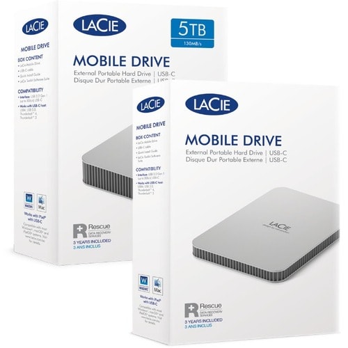 5TB LACIE MOBILE DRIVE USB3.1 TYPE C