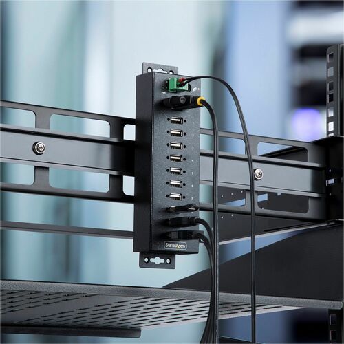 StarTech.com Hub USB 2.0 industriel 10 ports, robuste et protégé contre les décharges électrostatiques