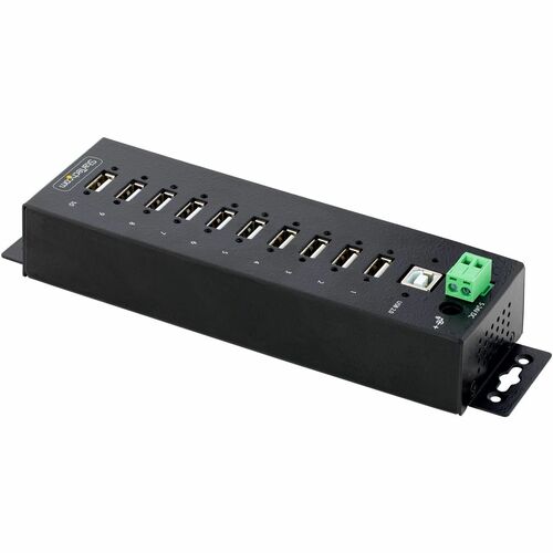 StarTech.com Hub USB 2.0 industriel 10 ports, robuste et protégé contre les décharges électrostatiques