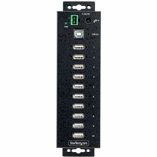 StarTech.com Hub USB 2.0 industriel 10 ports, robuste et protégé contre les décharges électrostatiques