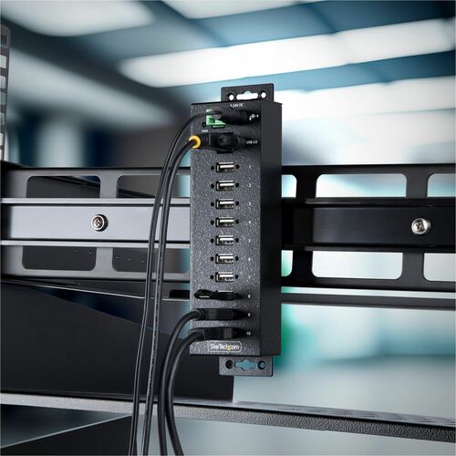 StarTech.com Hub USB 2.0 industriel 10 ports, robuste et protégé contre les décharges électrostatiques
