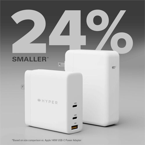 Cargador USB-C HyperJuice GaN de 140 W de Targus - 140 W - Blanco