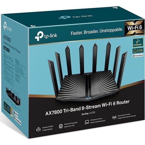 AX7800 TRI-BAND WIFI6 ROUTER 5 GHZ-1 4804 MBPS NAT SPI WPA