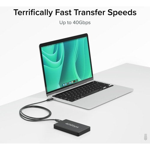 Câble USB 4 enfichable avec charge 240 W, 1 m, certifié USB-IF
