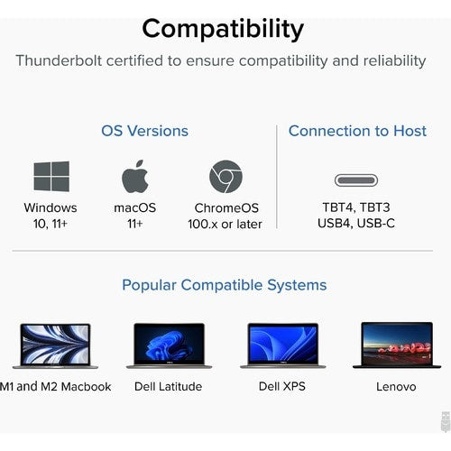 Plugable Thunderbolt 4 Data Transfer Cable - 3.3 ft (1.01 m) Thunderbolt 4 Data