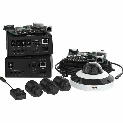 Cámara de vigilancia AXIS F4105-LRE Full HD para interiores y exteriores, color, 8 megapíxeles, domo, W