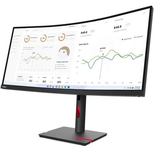 Lenovo ThinkVision T34w-30 34\" Class UW-QHD Curved Screen LED Monitor