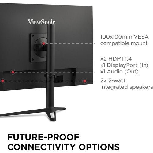 Moniteur LED Full HD ViewSonic Entertainment VX2728J 27 pouces - 16:9 - Noir