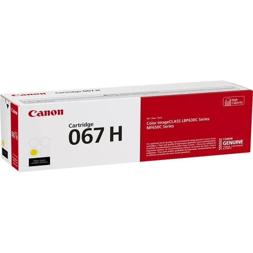 Canon 067 Original High Yield Laser Toner Cartridge - Yellow