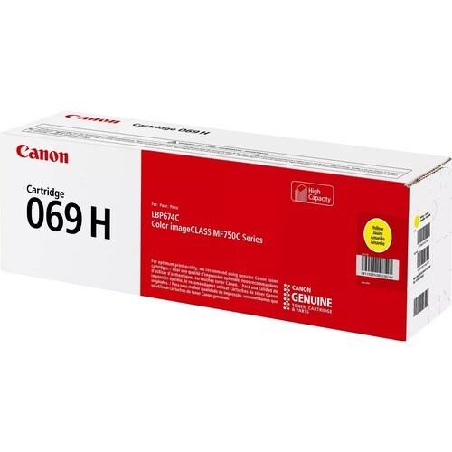 Cartouche de toner laser Canon 069 d'origine à haut rendement - Jaune