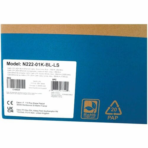 Cable Ethernet UTP de núcleo sólido Cat6 1G de Tripp Lite by Eaton
