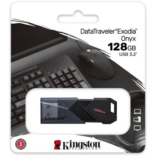 MULTI 1 128GB PORTABLE USB 3.2 GEN 1 DATATRAVELER EXODIA ONYX