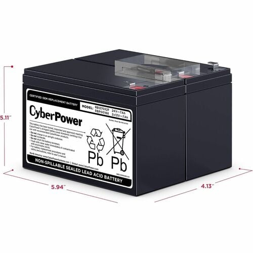 Cyber Power CyberPower RB1270X2F Replacement Battery Cartridge - 2 X 1