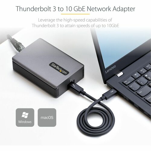 Adaptateur StarTech.com Thunderbolt 3 vers Ethernet, 10 GbE, Multi-Gigabit T