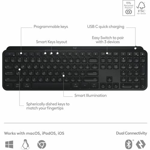 Clavier Logitech MX S noir