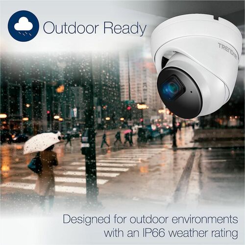 Cámara de red TRENDnet TV-IP1515PI de 5 megapíxeles para interiores y exteriores - Color - Domo -
