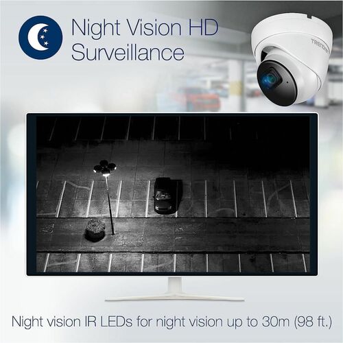 Cámara de red TRENDnet TV-IP1515PI de 5 megapíxeles para interiores y exteriores - Color - Domo -