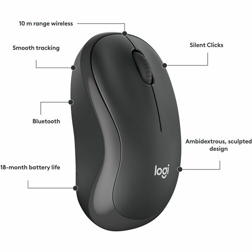 Ratón Bluetooth silencioso Logitech M240 - Ratón de viaje - Óptico