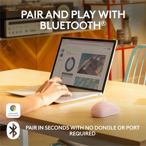 Souris Bluetooth silencieuse M240 Rose Multi 4