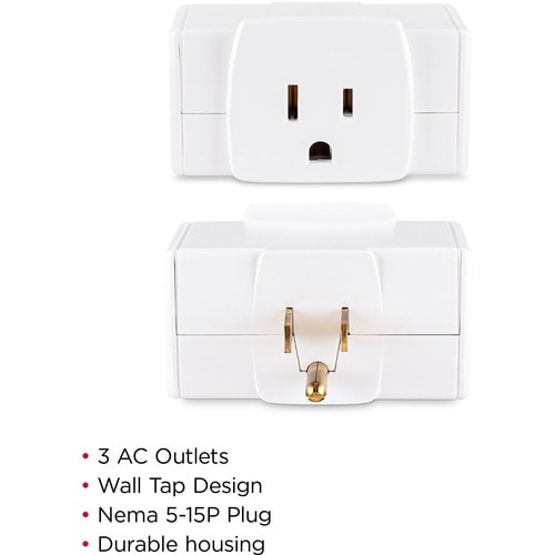 Cyber Power CyberPower GT3WT 3 Sided Outlet Adapter - 3 - NEMA 5-15R O