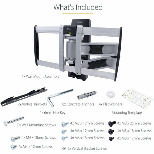 StarTech.com Articulating TV Wall Mount, VESA Wall